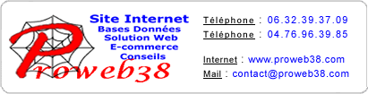 www.proweb38.com : Notre collaborateur informatique pour le developpement par Internet